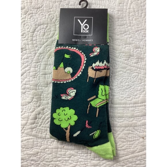 Yo Sox Mens Fun Socks 3-Pack*Size 7-12  Picnic Race Cars & Geometric Designs*NWT - Picture 2 of 7